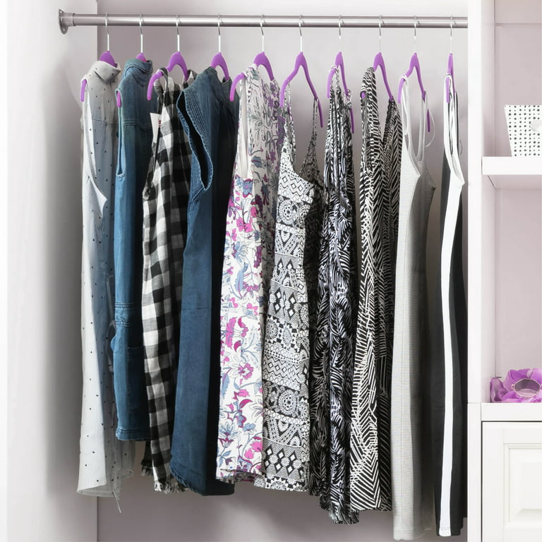 Premium Velvet Shirt Hangers (50 Pack) Non Slip Clothes Hangers, Ultra Slim  Hangers Gain 50% Closet Space, 360° Swivel Hook, Clothes Hangers for Tops