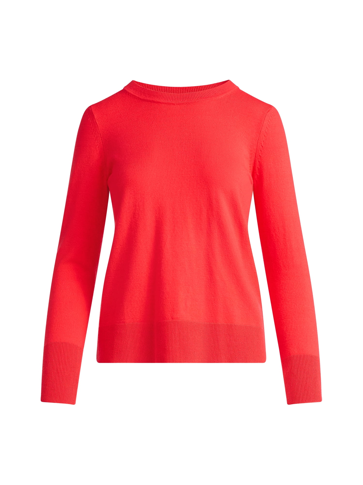 Free Assembly Women's and Women's Plus Cozy Yarn Crewneck Sweater with Long Sleeves. Lightweight, Sizes XS-4X