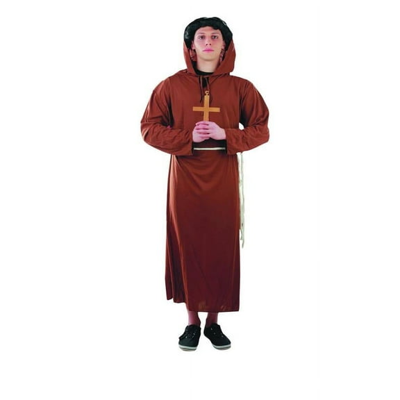 Northlight Brown Monk's Hooded Robe Teen Halloween Costume - Medium