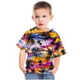 thumbnail image 5 of Odeerbi Toddler Kids Boys Girls Hawaiian Tops Summer Beach Tropical Print Short Sleeve T-shirt Summer Funny Graphic Shirts 3-14 Years Multicolor, 5 of 5