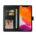 thumbnail image 7 of Wallet Case Compatible with iPhone 12 Pro/12 (6.1 inch), Luxury ID Cash Credit Card Slots Holder Carrying Pouch Folio Flip PU Leather Cover [Magnetic Hard Case] for iPhone 12 Pro/12 (Black), 7 of 7