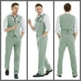 thumbnail image 6 of ETHAN Linen Suits for Wedding Men 2 Piece Suits Groomsmen Tuxedos Summer Beach Prom Vest and Pants Set Mint Green XXL, 6 of 6