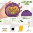 thumbnail image 3 of Haosy Set of 6 Drink Woven Coaster with Holder Heat Resistant Non-Slip Bar Coasters 4 Inches Halloween Evil Pumpkin, 3 of 7
