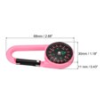 thumbnail image 2 of Unique Bargains Compass, Buckle Compass Keychain Waterproof Survival Pocket Compass, Pink 5Pack, 2 of 6