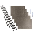 thumbnail image 1 of FASÄDE Ripple Decorative Vinyl Backsplash 15 sq ft Kit in Brushed Nickel, 1 of 6