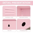 thumbnail image 3 of Table de Nuit en Métal Verrouillable avec 2 Tablettes Ajustables, Table d'Appoint Moderne avec Armoire de Rangement, Table de Bout Industrielle avec Porte pour Chambre, Salon, Bureau, Petit Espace, Rose, 3 of 6