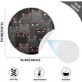 thumbnail image 4 of Coolnut Black Cat Round Placemats for Dining Table Set of 4 Washable Table PVC Placemats Table Heat Insulation（439） Home Decor, 4 of 7