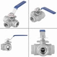 thumbnail image 3 of 3/4" Stainless Steel Ball Valve for Plumbing and Industrial Applications, 3 of 5