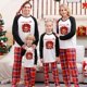 thumbnail image 2 of Christmas Moose Print Mom Daughter Dad Son Matching Clothes 2023 New Casual Loose Pajamas Set Soft Outfits Xmas Family Look Pjs, 2 of 4