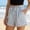 *Light Blue, variant on ClodeEU Women's Striped Elastic Waist Linen Blend Shorts with Drawstring,Casual Loose Fit Shorts with Pockets Black,Women's Plus L