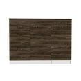 thumbnail image 2 of Kitchen Base Cabinet - 3 Drawers And 2 Internal Shelves In White/dark Walnut Modern, Expandable With Concealed Rack Expanded Storage Capacity For Gadgets White / Dark Walnut, Drawers, Modern Look, 2 of 4