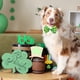thumbnail image 4 of Pajarita para mascotas del Día de San Patricio, accesorio de disfrace de poliéster Lucky Clovers para perros y gatos, traje ajustable para fiesta irlandesa, decoración de collar verde 9x6cm, 4 of 6