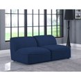 thumbnail image 4 of Meridian Furniture Miramar Canapé Modulaire en Lin Durable Bleu Marine, 4 of 9