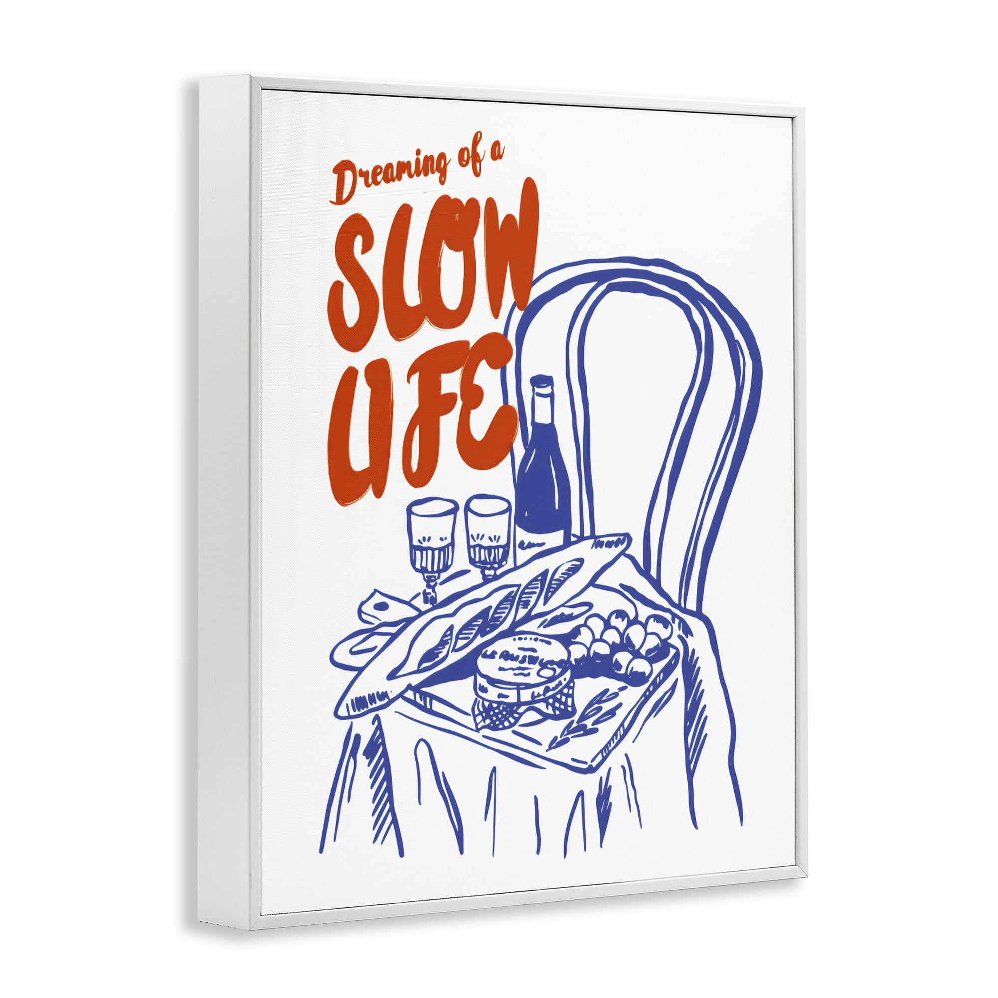 Stupell Industries Dreaming Of A Slow Life White Framed Giclee Art, design by The Prints Vibe