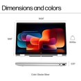 thumbnail image 4 of HP Envy 16" Wide Ultra XGA Touchscreen 2-in-1 Laptop, Built-in AI, Intel Core Ultra 5 125U Processor, 16GB RAM 1TB SSD, Wi-Fi 6E, Backlit Keyboard, 5MP IR Camera, Windows 11 Pro, Glacier Silver, 4 of 5