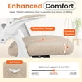 thumbnail image 5 of NEO CHAIR Office Chair Computer Desk Chair Ergonomic Gaming Comfy Mesh with Flip-up Arms Lumbar Support Adjustable Height Rolling Wheels for Home Office (Beige), 5 of 7