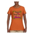 thumbnail image 2 of Wild Bobby, Raised On Sweet Tea & Jesus, Inspirational Christian, Women Graphic Tee, Orange, 3X-Large, 2 of 5