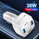 thumbnail image 4 of 4 puertos Dual USB Type-C PD 38W Cargador de coche Carga rápida para teléfono (Blanco), 4 of 9