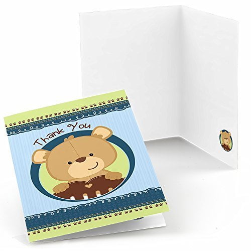 Choose Large Single/Multi Pack Cute Bear Thank You Greeting Card JC0097 by Joy Celebrations ® New Baby Gift,Thanks,Kids,Fun,Children 