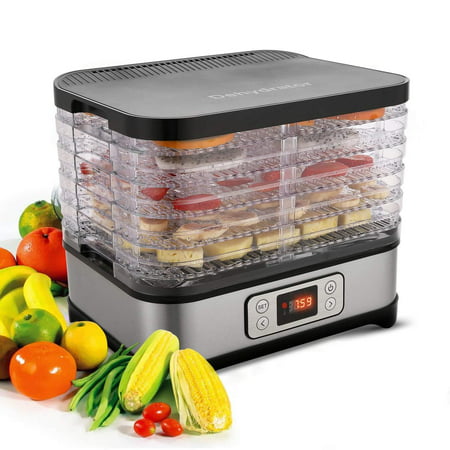 250W Professional Electric Multi-Tier Food Preserver ,Food Dehydrator Machine, Jerky Dehydrator with Timer, Five Tray And LCD Display