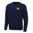 thumbnail image 2 of Men's Antigua Navy Michigan Wolverines Big & Tall Victory Crew Neck Pullover Sweatshirt, 2 of 3