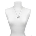 thumbnail image 3 of Delight Jewelry Silvertone Domed Black CM Silvertone Script Initial Disc - G - Charm Necklace, 20"+3", 3 of 4