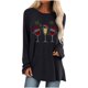 thumbnail image 2 of Puntoco, camisas informales florales de manga larga para mujer, jersey de cuello redondo liso, túnica holgada con estampado de puesta de sol, tops Puntoco Puntoco-1275, 2 of 7