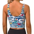 thumbnail image 3 of Lsque Fish And Shark Printed Women'S Sports Bra, Compression, Moisture Wicking, High-Impact Sports Bra For Women,Supportive sports bra-XX-Large, 3 of 9