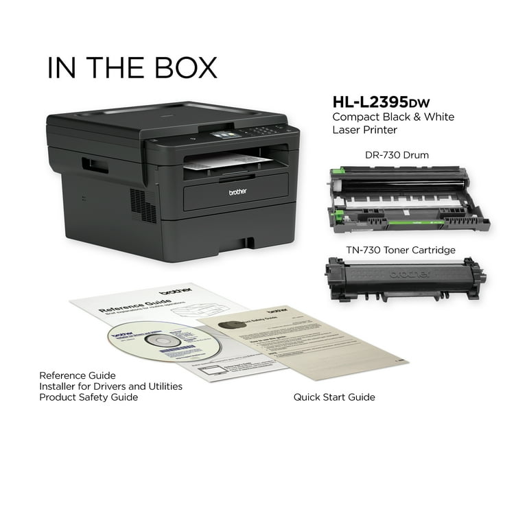 Excel Begrænsning oprejst Brother HL-L2395DW Monochrome Laser Printer, Convenient Flatbed Copy &  Scan, Wireless Connectivity - Walmart.com