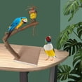thumbnail image 5 of Bird Perch, with Base, Stand Pole, Bird Stand Toys for Small Medium Playground Cage Accessory Paw Grinding Stick, 5 of 6