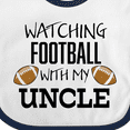 thumbnail image 4 of Inktastic Watching Football with My Uncle Boys or Girls Baby Bib, 4 of 4