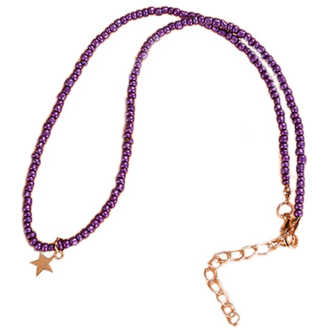 Bangcool Bead Choker Beaded Simple Adjustable Beach Necklace Summer Necklace for Women