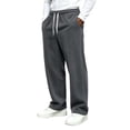 thumbnail image 3 of Danhjin Men's Corduroy Pants Causal Straight Leg Fall Winter High Elastic Waist with Drawstring Pants Solid Color Comfy Trousers, 3 of 8