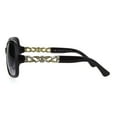 thumbnail image 3 of Rhinestone Bling Diva Rectangular Butterfly Designer Fashion Sunglasses Dark Purple Smoke, 3 of 4