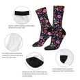 thumbnail image 3 of Yiaed Dancing Skeletons Floral Garden Print Great elasticity Crew Socks Sports socks for Men and Women, 3 of 5