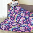thumbnail image 6 of Sikiie Skull rainbow mushroom colorful Ultra-Soft Micro flannel Blanket Luxury All Seasons Warm Blanket for Bedding Sofa and Travel (4 sizes)-60"x50", 6 of 7