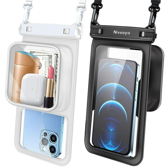 Funda flotante impermeable para teléfono Niveaya, paquete de 2, 8.5 pulgadas