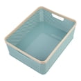thumbnail image 3 of PAMINGONO Blue 26X7.9in Plastic Storage Baskets 1Pcs For Kitchen Bathroom Organization, 3 of 8