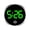 Silver green-light, variant on ZenCart Car Digital Dashboard Clock Automotive Clock LED Time Display Touch Activated Car Clock Stick on Clock for Car Dashboard