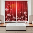 thumbnail image 2 of Ambesonne Traditional Kitchen Curtains, Sunset and Sakura Art, 55"x39", Orange Coral Red, 2 of 3