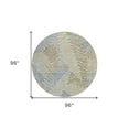 thumbnail image 3 of HomeRoots 593988 8 ft. Taupe, Gray & Beige Round Floral Washable Indoor & Outdoor Area Rug, 3 of 5