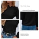 thumbnail image 5 of Top informal de manga larga con adornos de volantes, blusa holgada con abertura en la espalda y puños, blusa de manga larga para mujer, color negro XL, 5 of 6