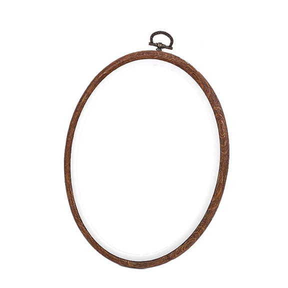 Oval Embroidery Hoop – Bamboo-Style Frame for Craft, Sewing & DIY Display(7.1"*9.8")
