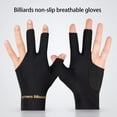 thumbnail image 2 of Open Finger Billiard Pool Gloves Adjustable Sticker Polyester Snooker Billiards Gloves Smooth Soft Portable Training Accessories mix-2pcs, 2 of 6