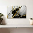 thumbnail image 2 of Elephant Stock Gold Foil Abstract Wall Art - Horizontal Canvas Wall Art - Living Room Wall Decor - Abstract Canvas - Black And Gray Decor - 12" x 8", 2 of 8