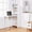 White, variant on Haooyeah Foldable Desk with Bookshelf, 2-in-1 Space-Saving Computer Desk, Storage Shelves, Built-in Power Outlet, Easy-Fold Desk, White