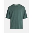 thumbnail image 5 of No Boundaries Men's Oversized Boxy Tee Shirt with Short Sleeves, XS-4XLT, 5 of 5