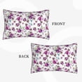 thumbnail image 2 of Susaid Violets Flowers Print Pillowcases Multiple Size, Pillow Cover Super Soft Envelope Closure Standard Pillow Case-14"x20", 2 of 6