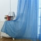 thumbnail image 4 of Cortinas transparentes con ojales para dormitorio de niña, diseño romántico de estrellas plateadas, finas y con purpurina, para habitación infantil, tamaño 100 x 200 cm (azul)., 4 of 5