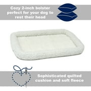 Midwest Homes For Pets / QuietTime White Fleece, Filled Bolstered Bed/ Fits 36-inch Crate/ Model-40236